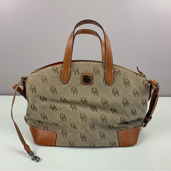 Dooney & Bourke Large Gabriella Satchel Dome Bag Natural - Picture 4 of 8